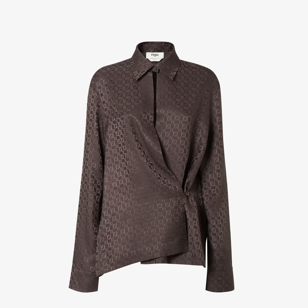 Fendi Jacquard Ff Silk Shirt