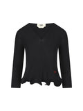 Fendi V-neck T-shirt In Virgin Wool