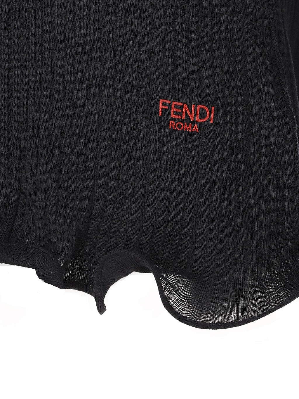 Fendi V-neck T-shirt In Virgin Wool