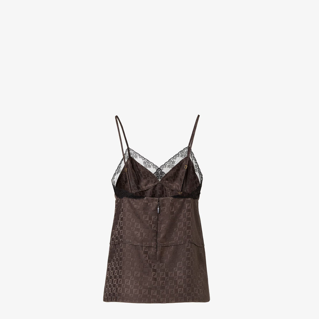Fendi Jacquard Ff Silk Top