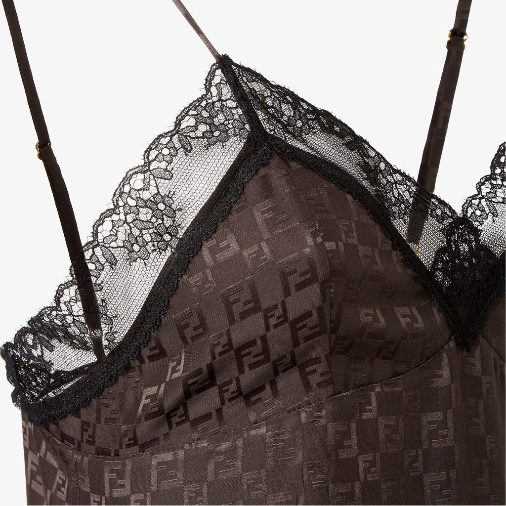 Fendi Jacquard Ff Silk Top