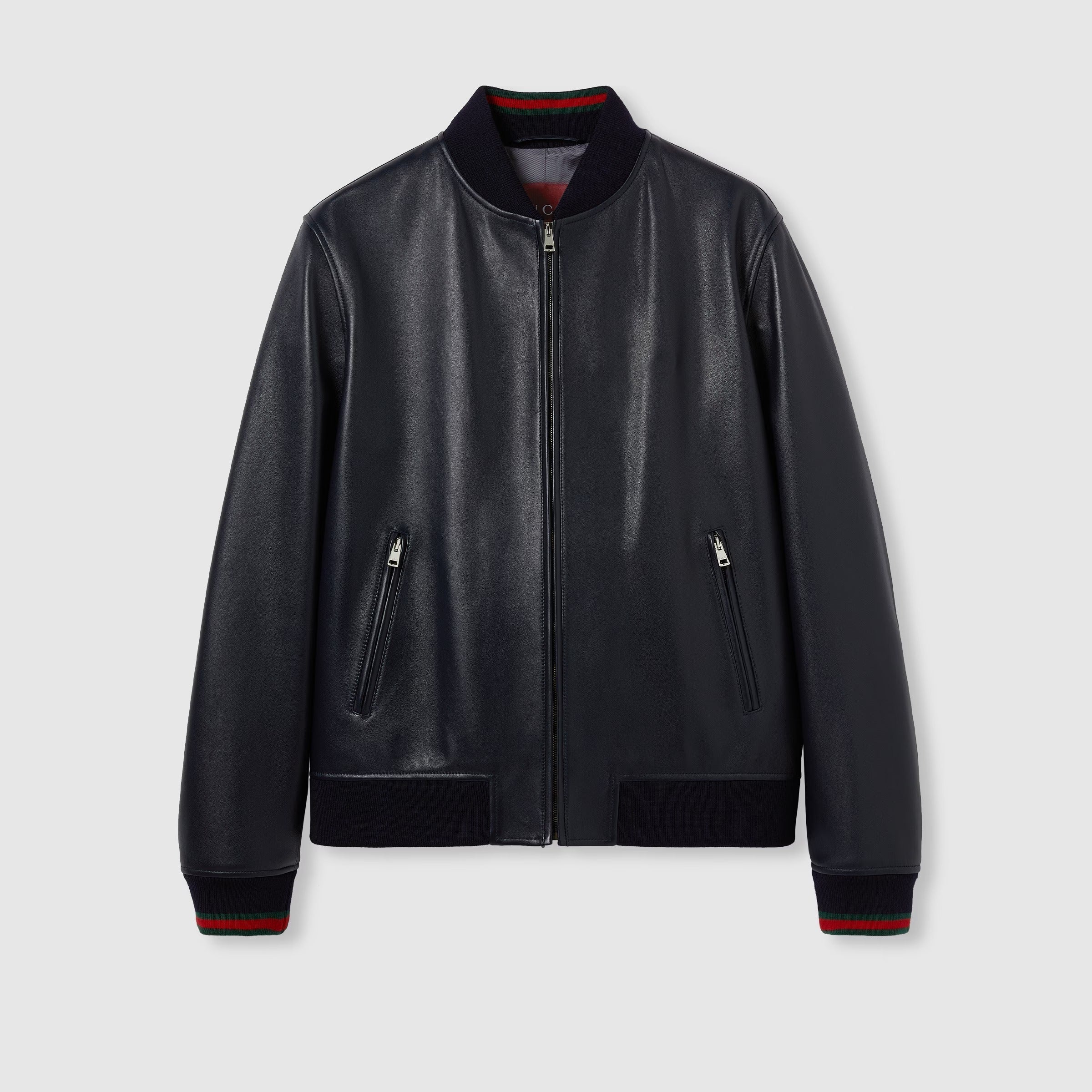 Gucci Leather Zip Jacket