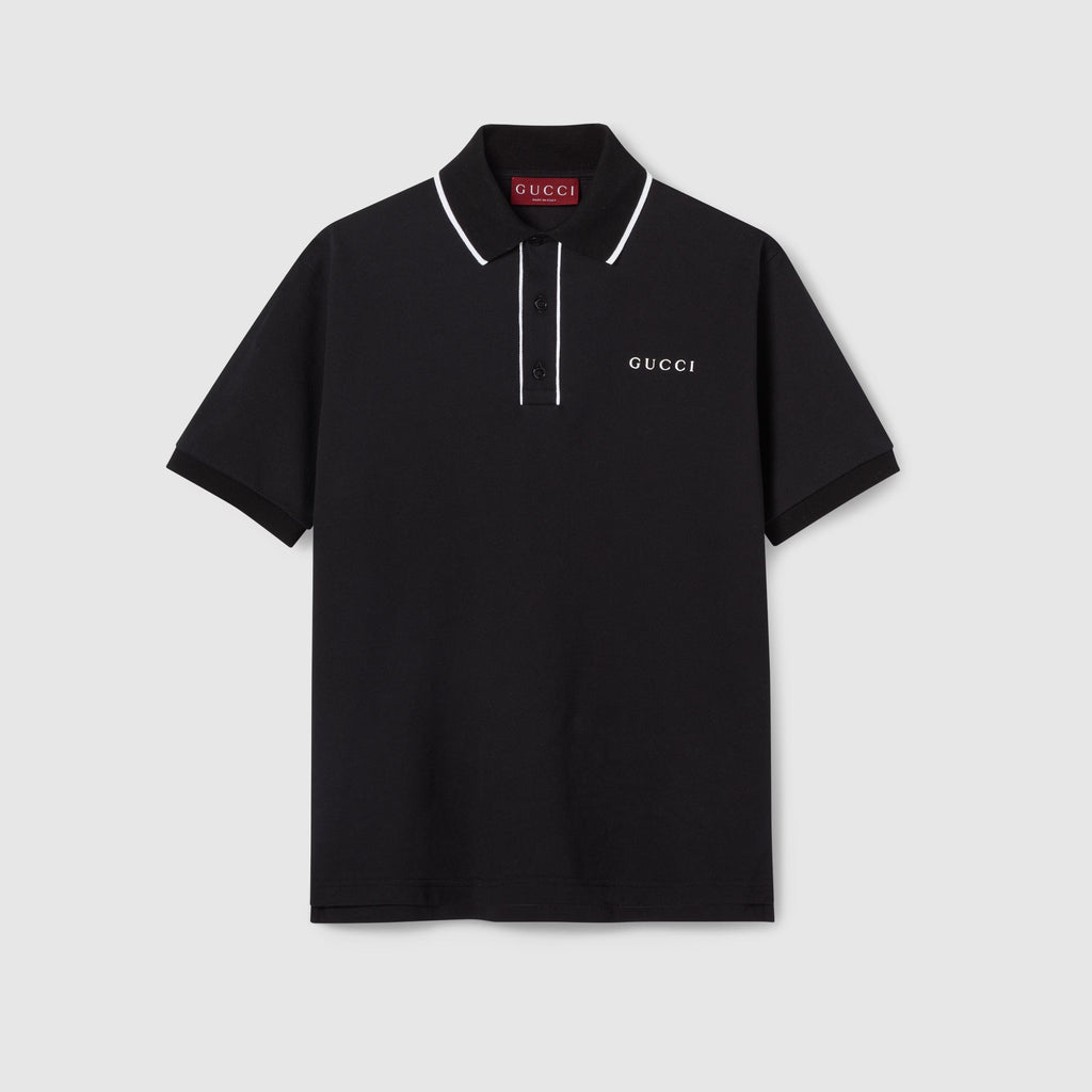 Gucci Polo In Piquet Cotton With Logo