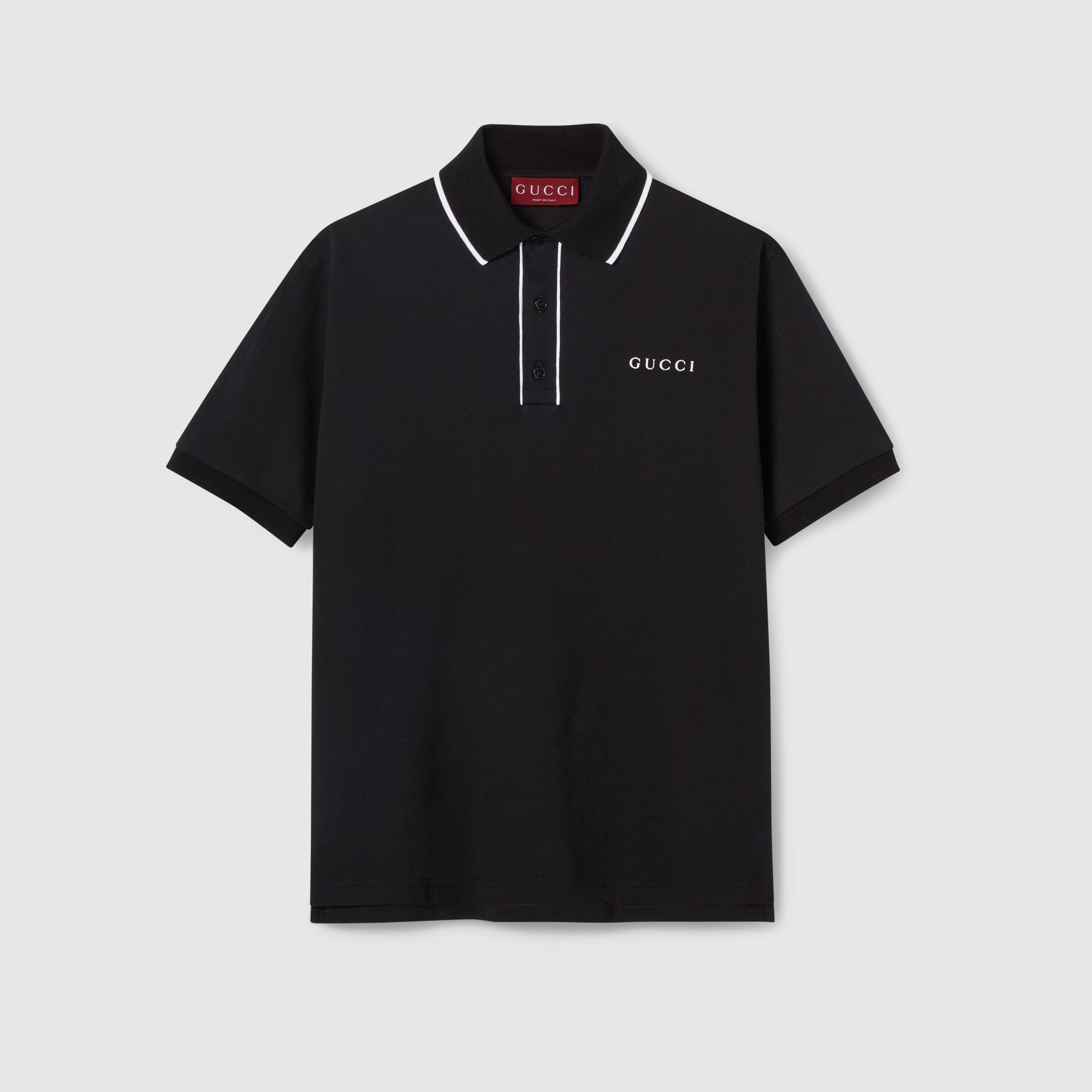 Gucci Polo In Piquet Cotton With Logo