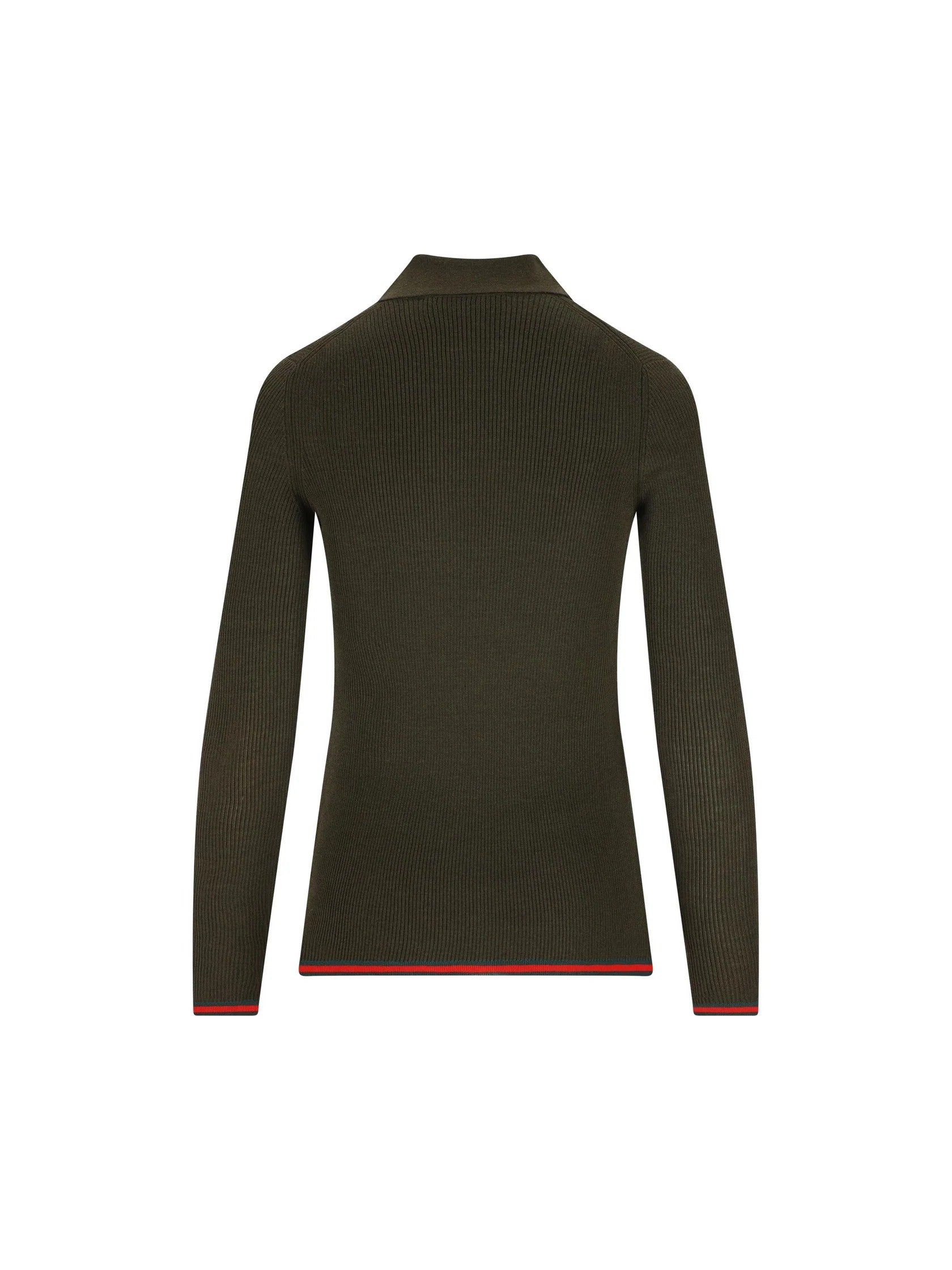 Gucci Silk And Cashmere Long Sleeve Polo Shirt