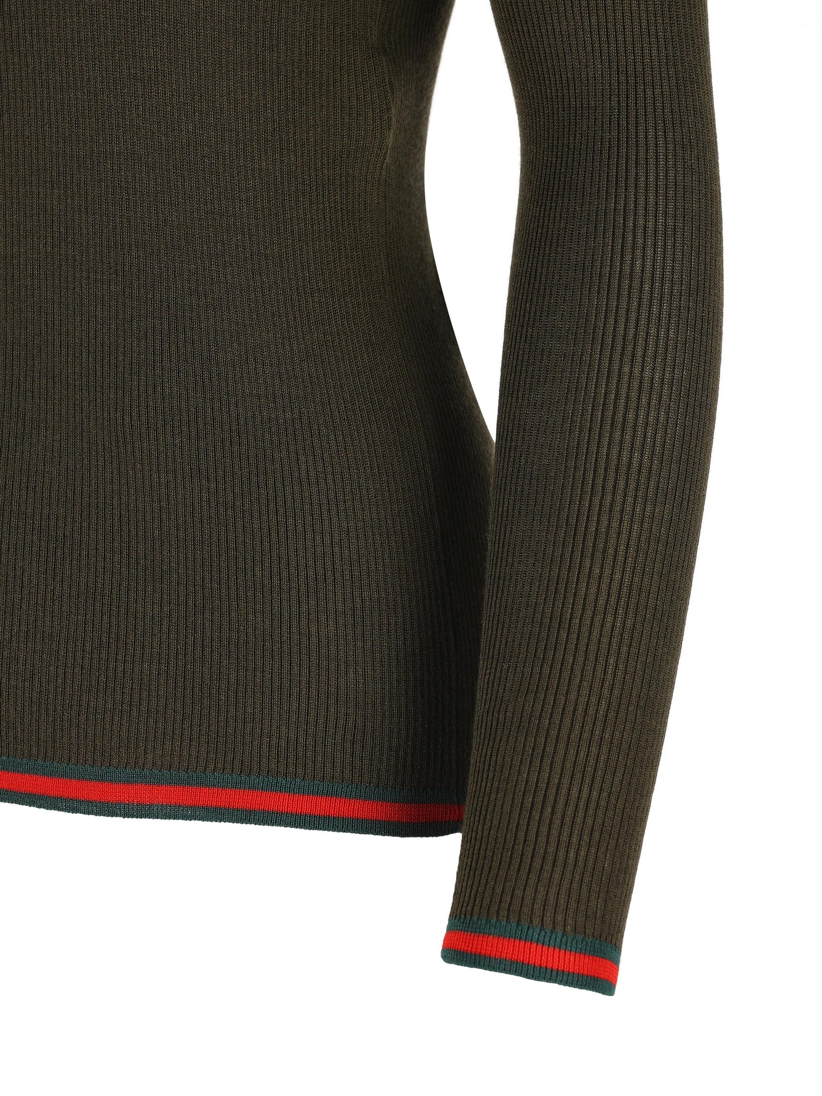 Gucci Silk And Cashmere Long Sleeve Polo Shirt