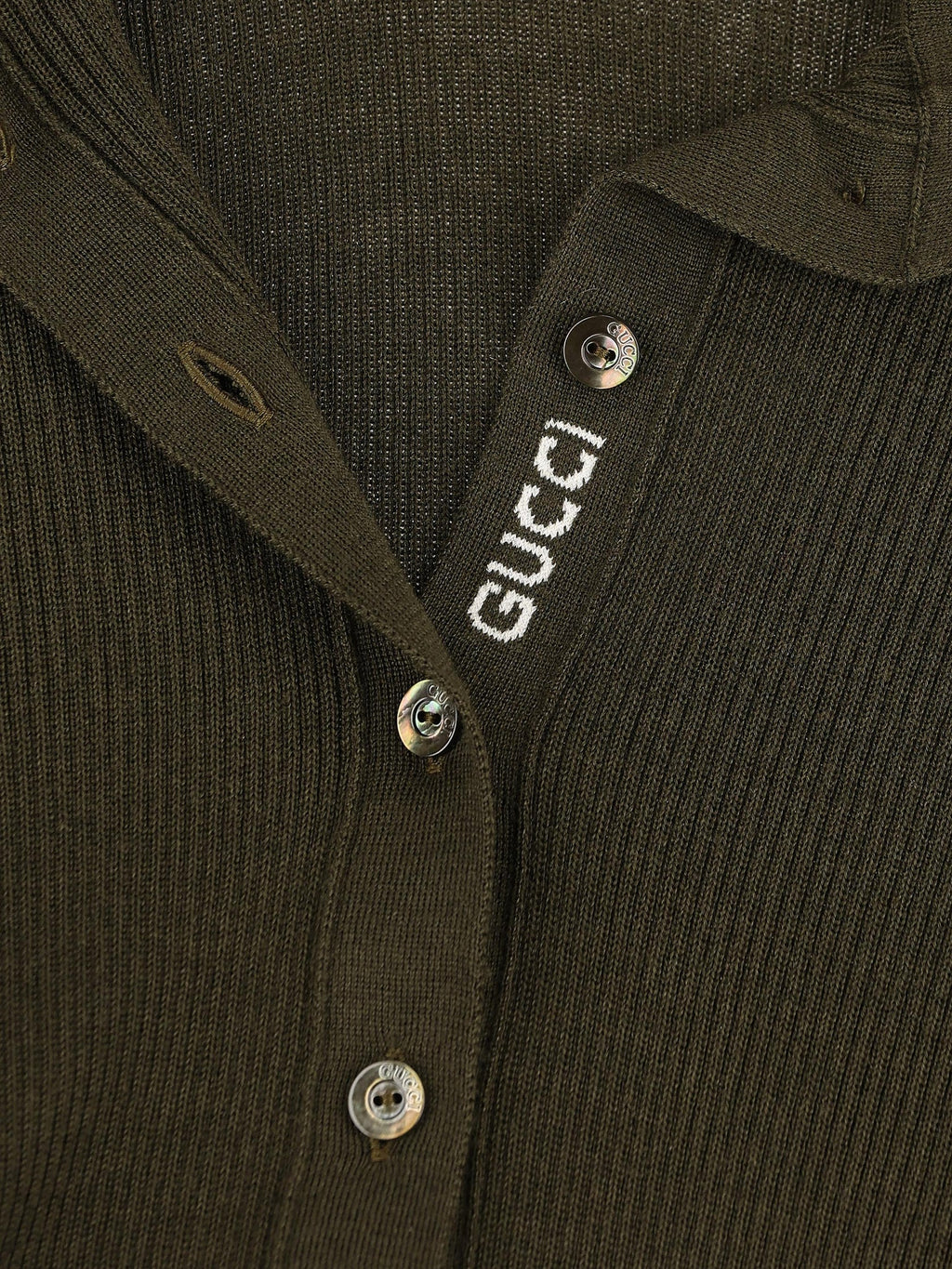 Gucci Silk And Cashmere Long Sleeve Polo Shirt