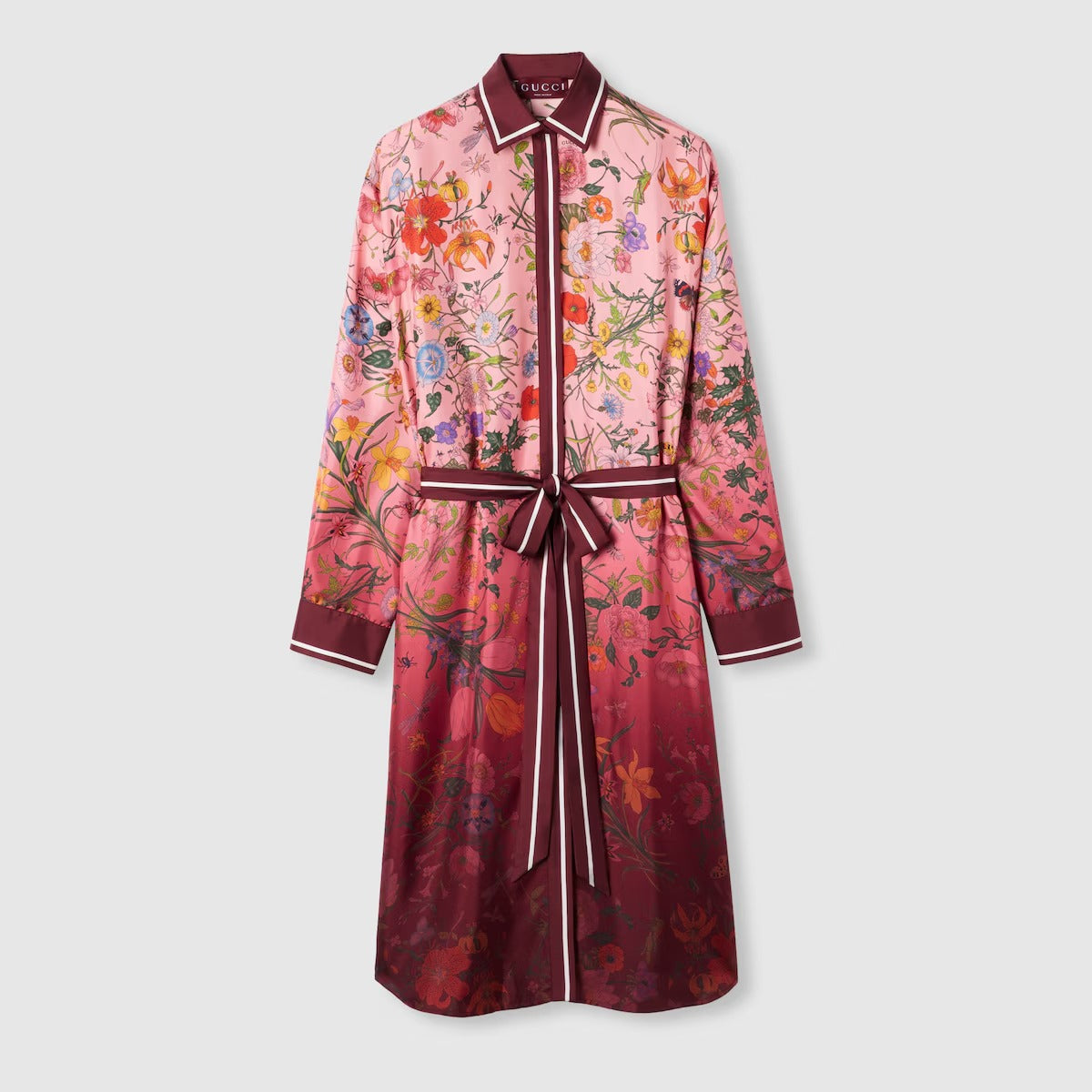Gucci Silk Twill Shirt Dress