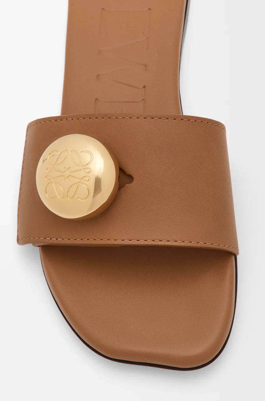 Loewe "pebble" Leather Slide Sandals