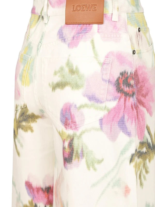 Loewe Floral Printed Jeans