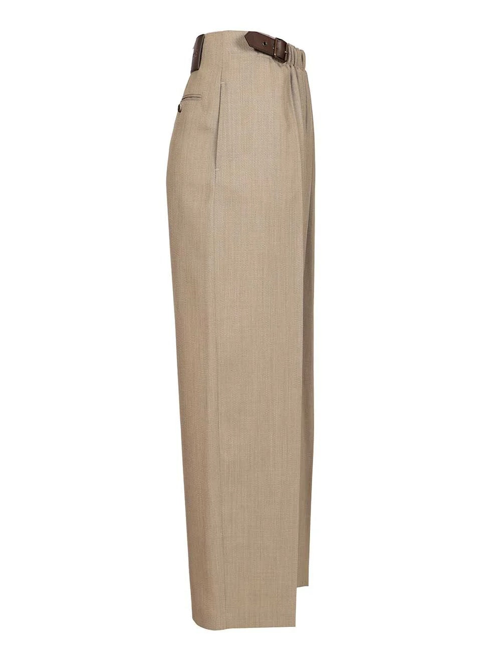 Loewe Belted Pants In Wool