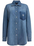 Miu Miu Cotton Shirt With Logo