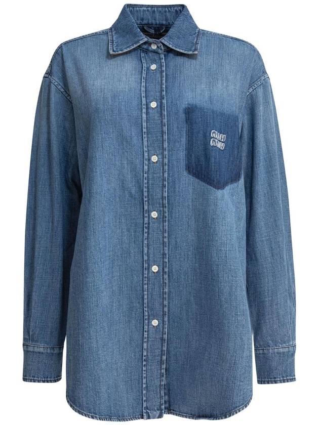 Miu Miu Cotton Shirt With Logo