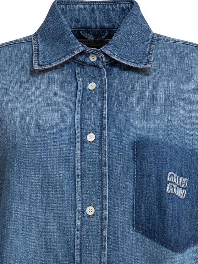Miu Miu Cotton Shirt With Logo