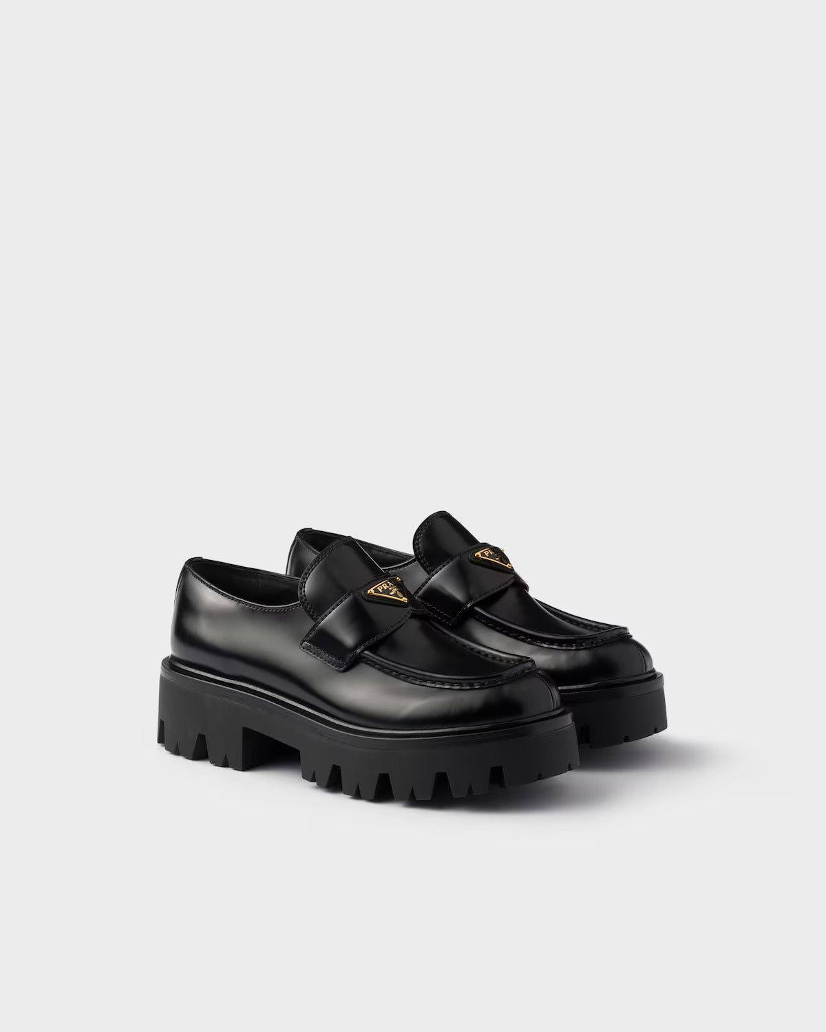 Prada Brushed Leather Loafers