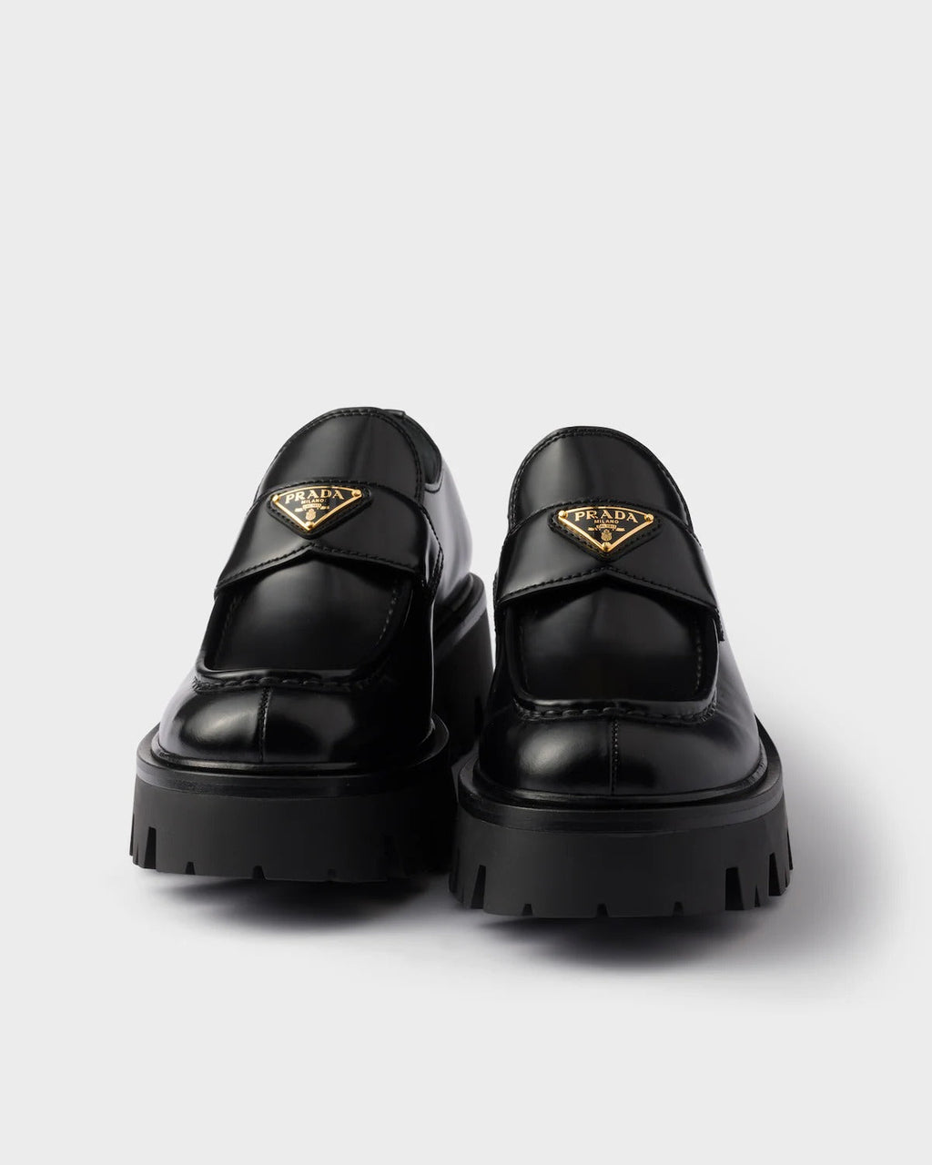 Prada Brushed Leather Loafers