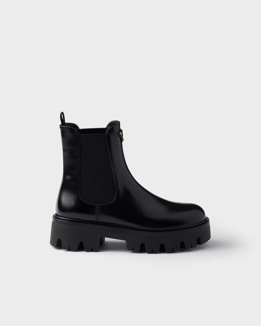 Prada Brushed Leather Ankle Boots