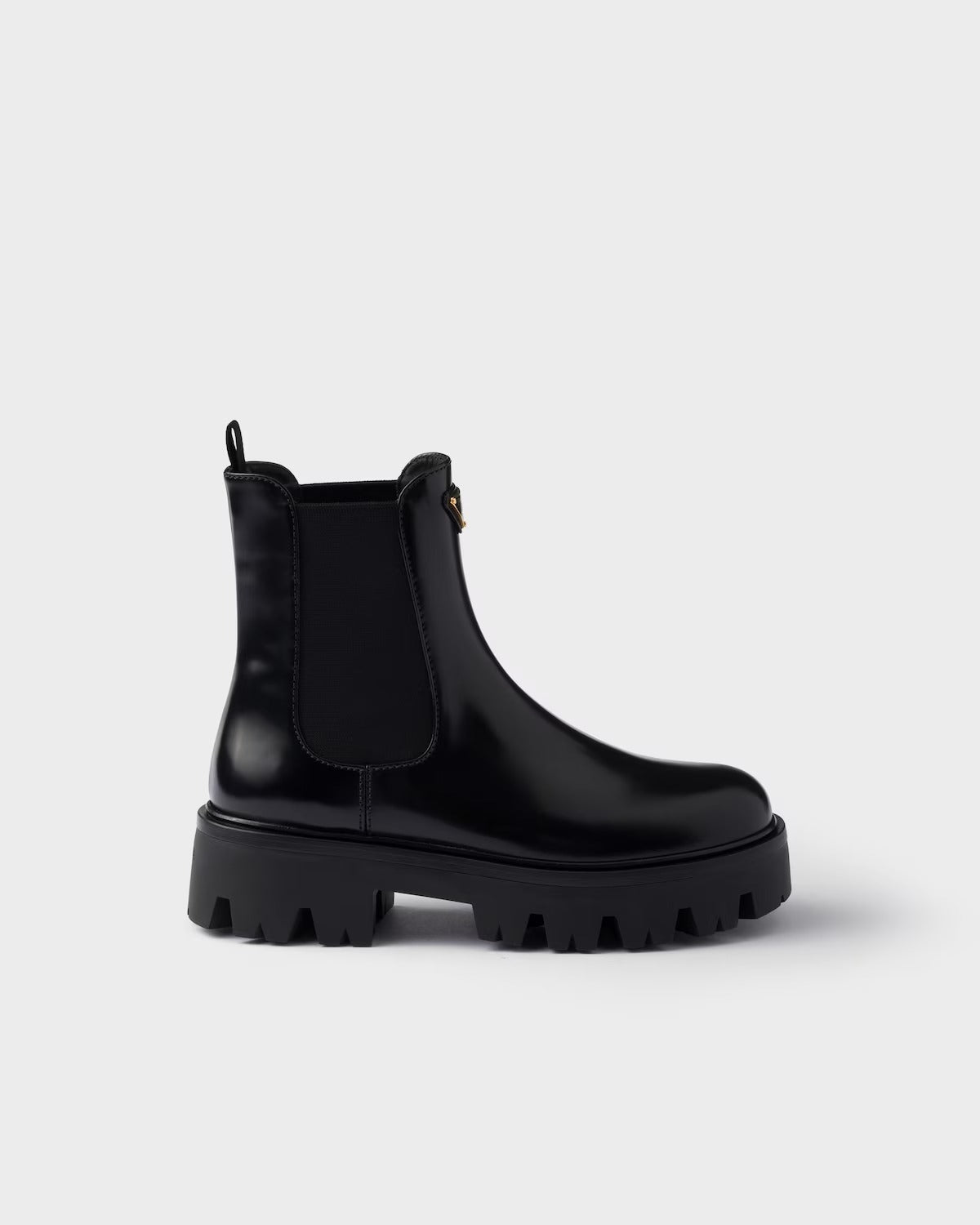Prada Brushed Leather Ankle Boots