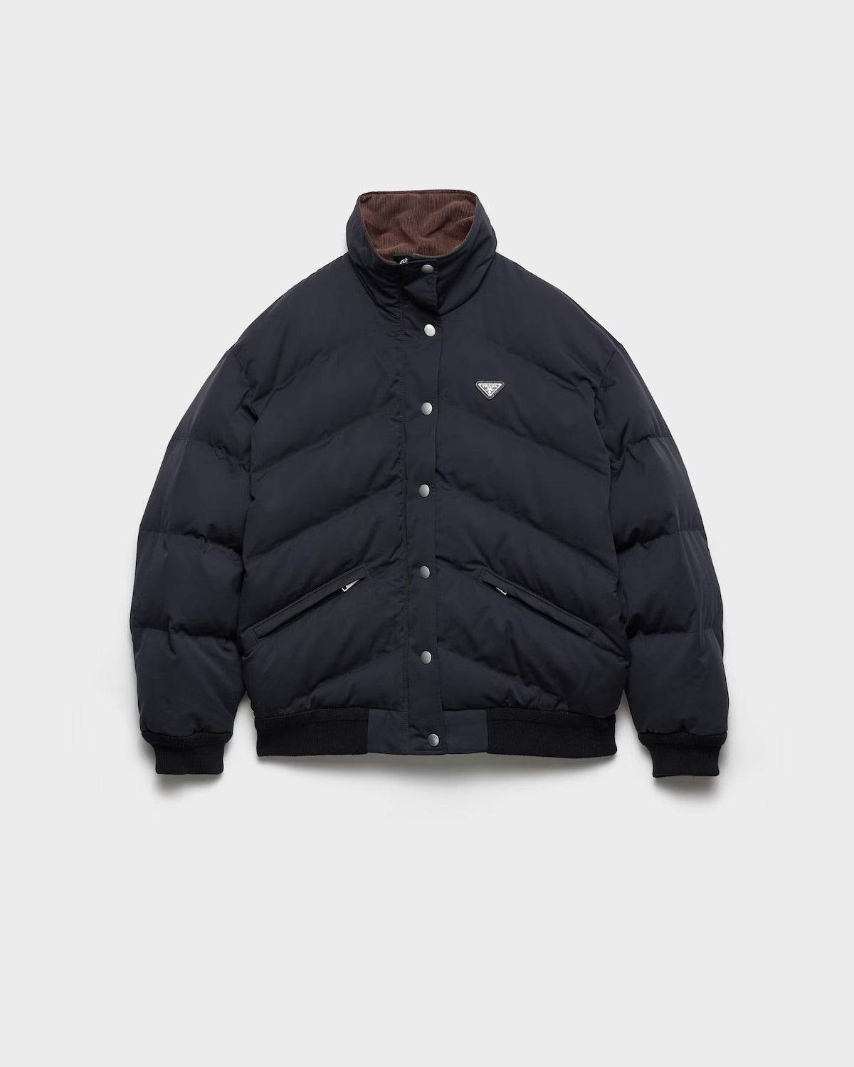 Prada Down Jacket In Cotton And Silk
