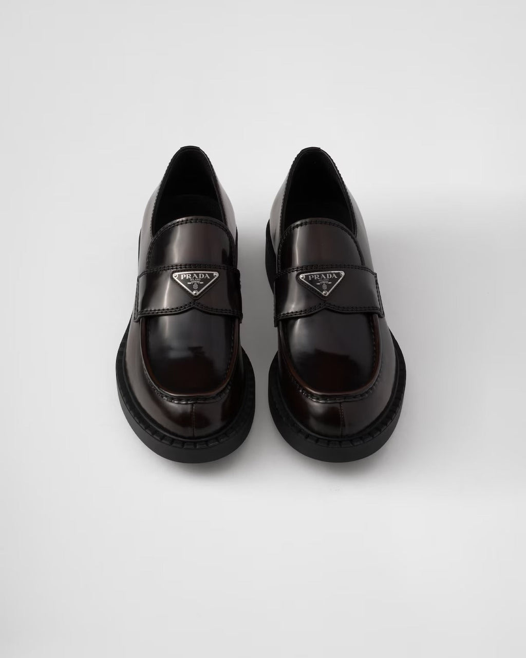 Prada Brushed Leather Loafers