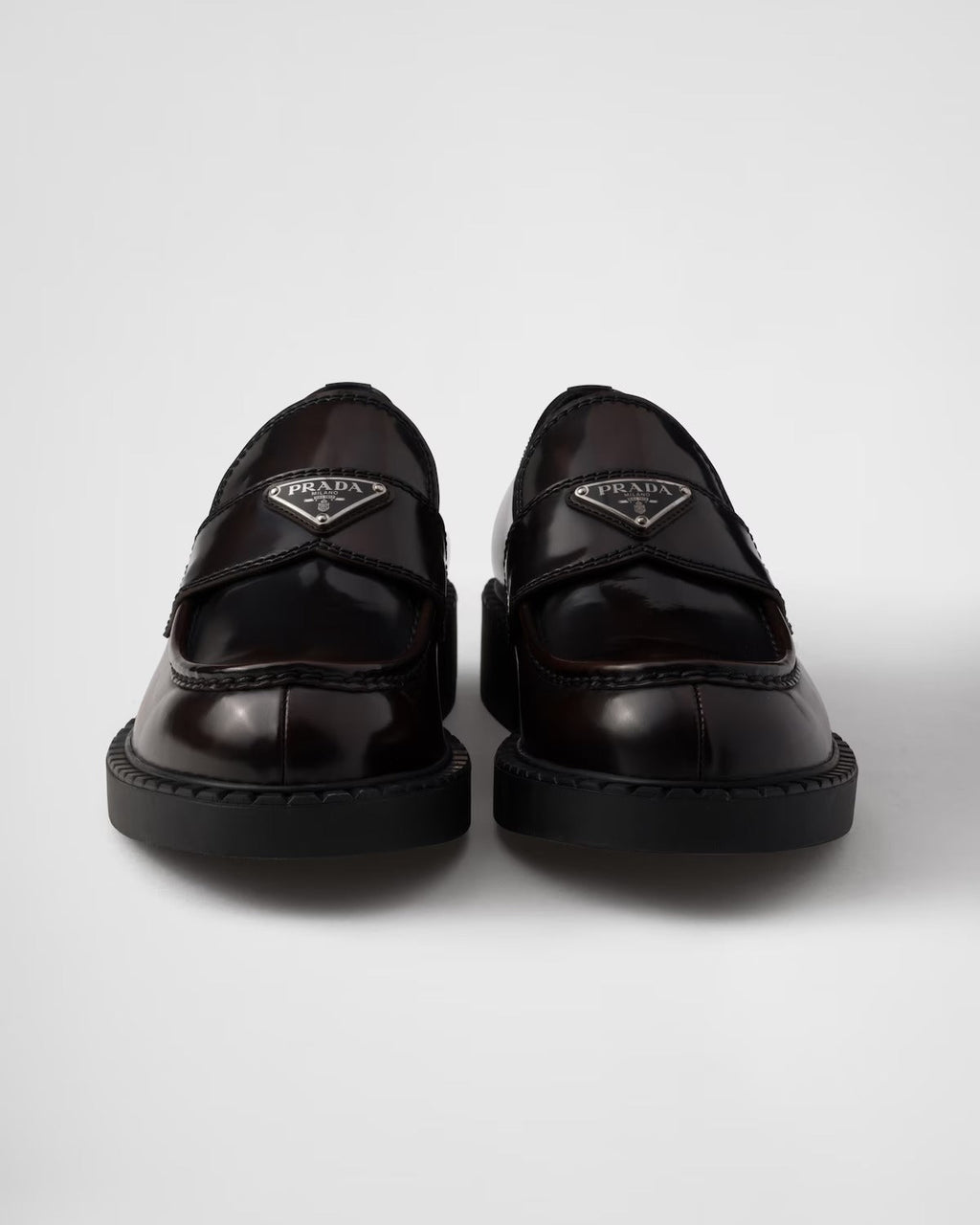Prada Brushed Leather Loafers