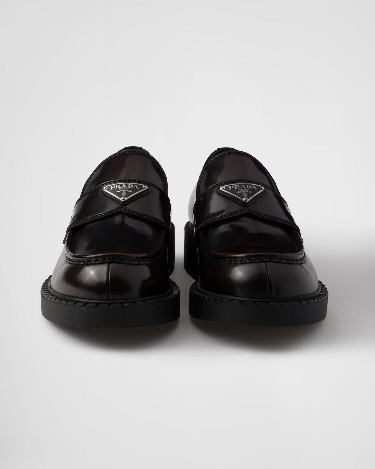 Prada Brushed Leather Loafers