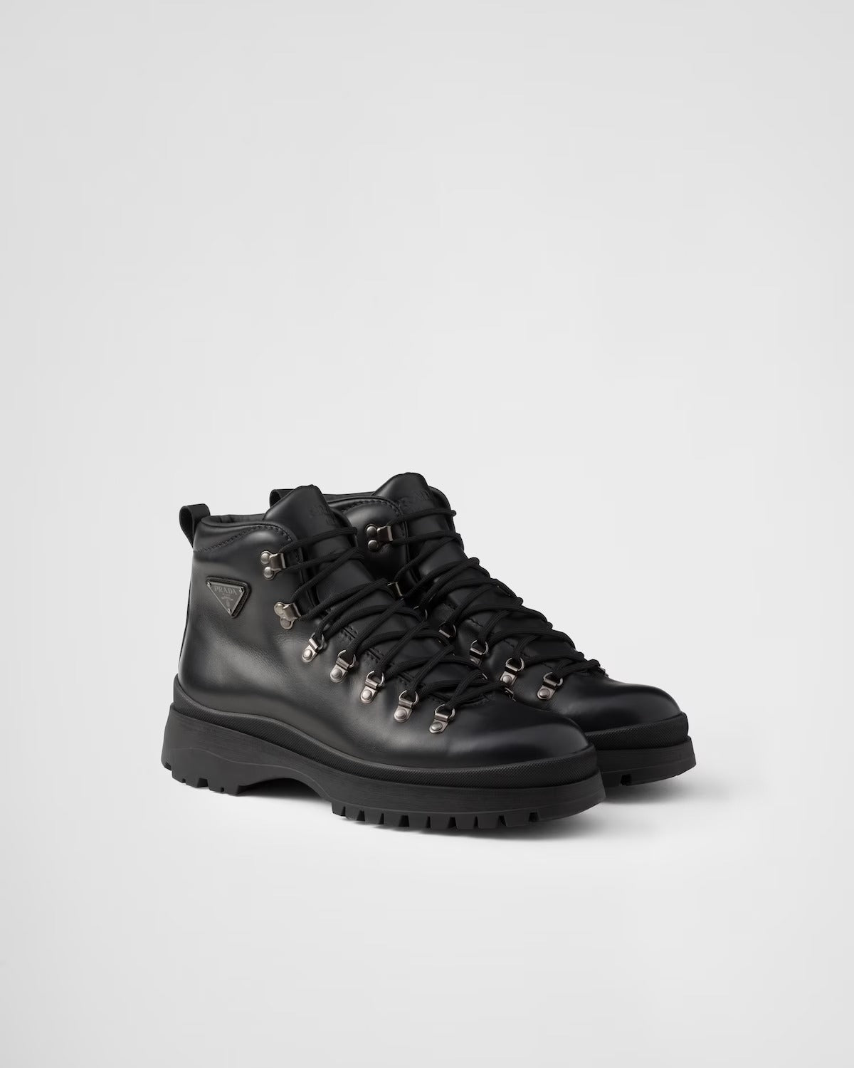 Prada "brixxen" Lace Up Ankle Boots