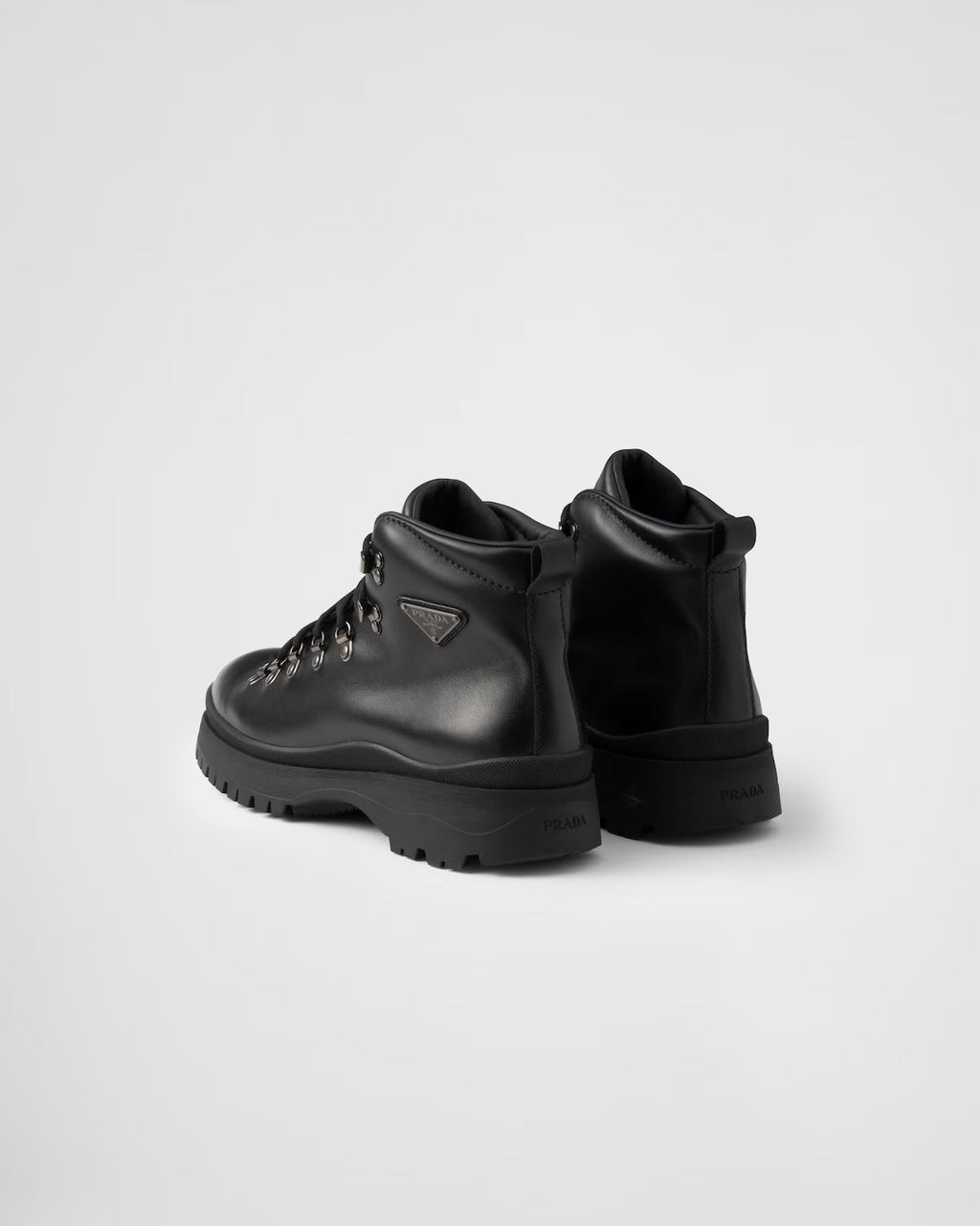 Prada "brixxen" Lace Up Ankle Boots