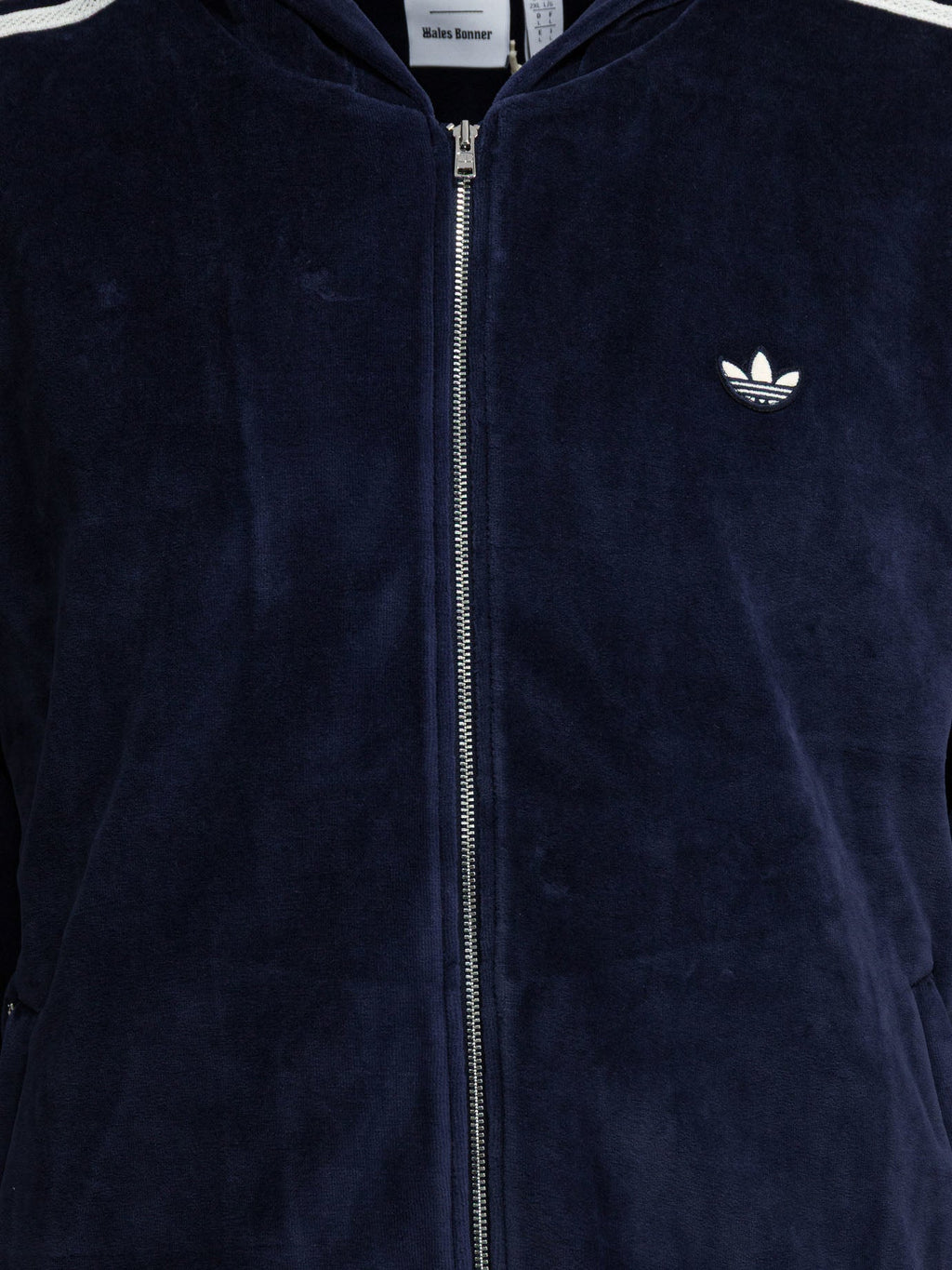 Adidas Originals "wales Bonner Velour" Zippered Sweatshirt