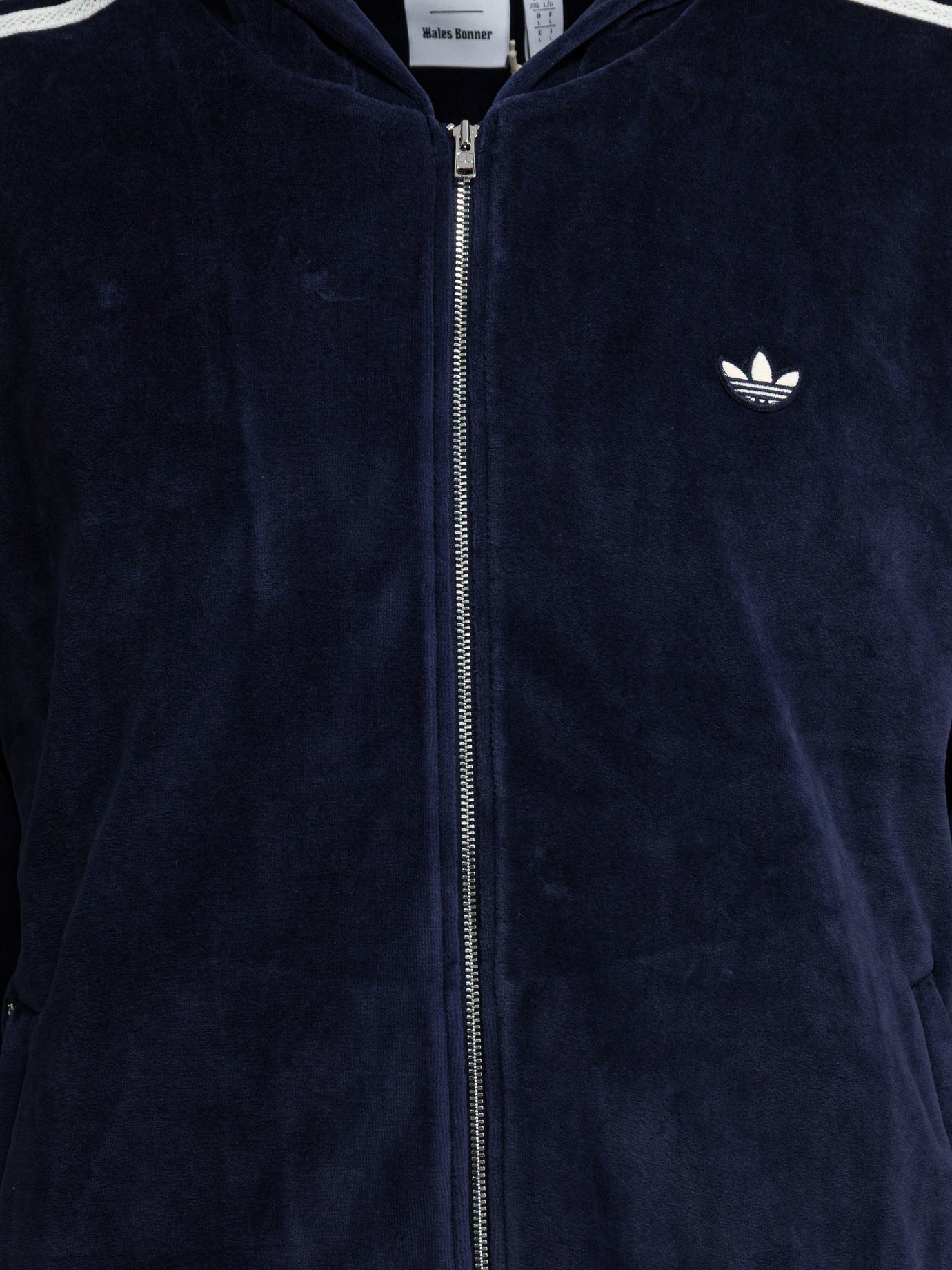 Adidas Originals "wales Bonner Velour" Zippered Sweatshirt