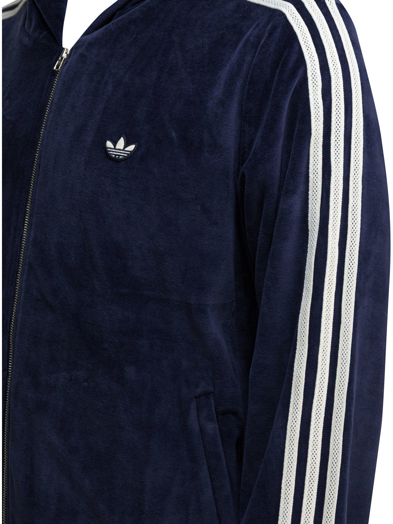 Adidas Originals "wales Bonner Velour" Zippered Sweatshirt