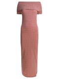 Alaïa Vichy Knit Dress