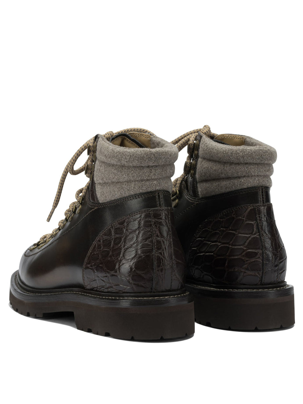 Brunello Cucinelli Leather Lace-up Ankle Boots