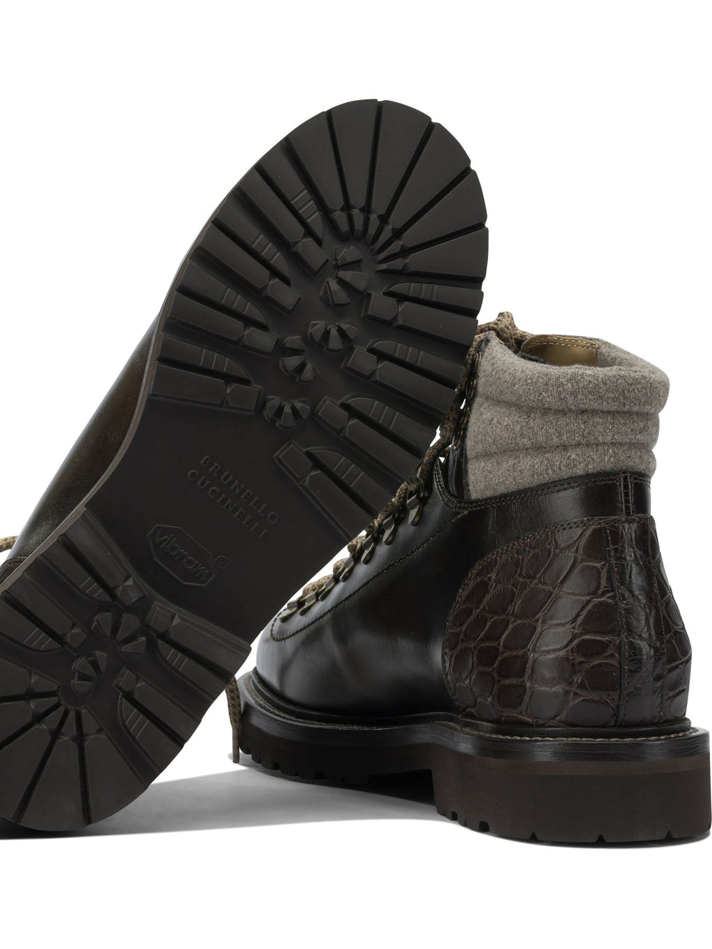Brunello Cucinelli Leather Lace-up Ankle Boots