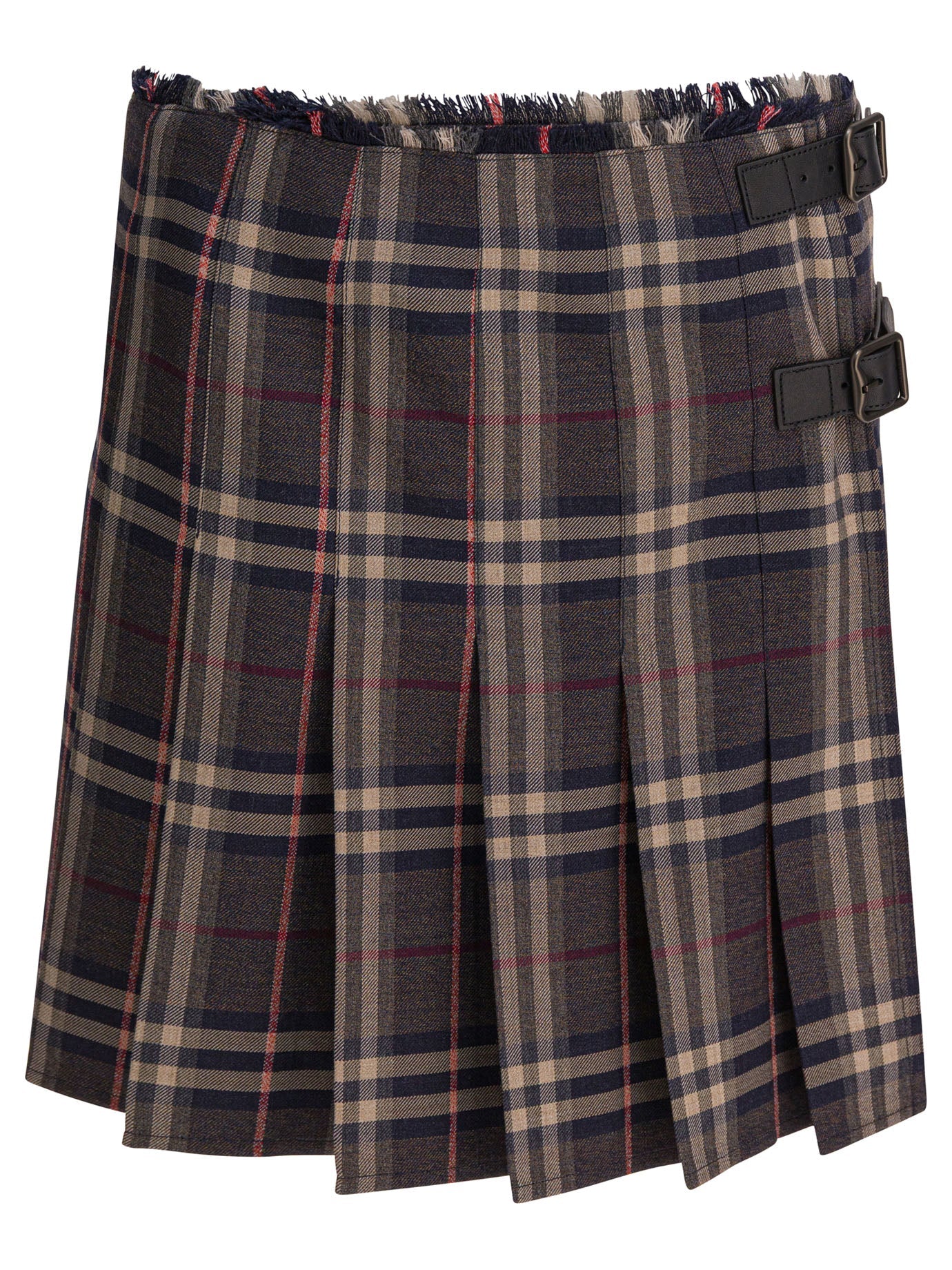 Burberry "check" Wool Mini Kilt