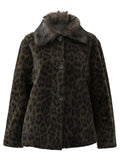 Furling By Giani Reversible Short Coat In Shearling