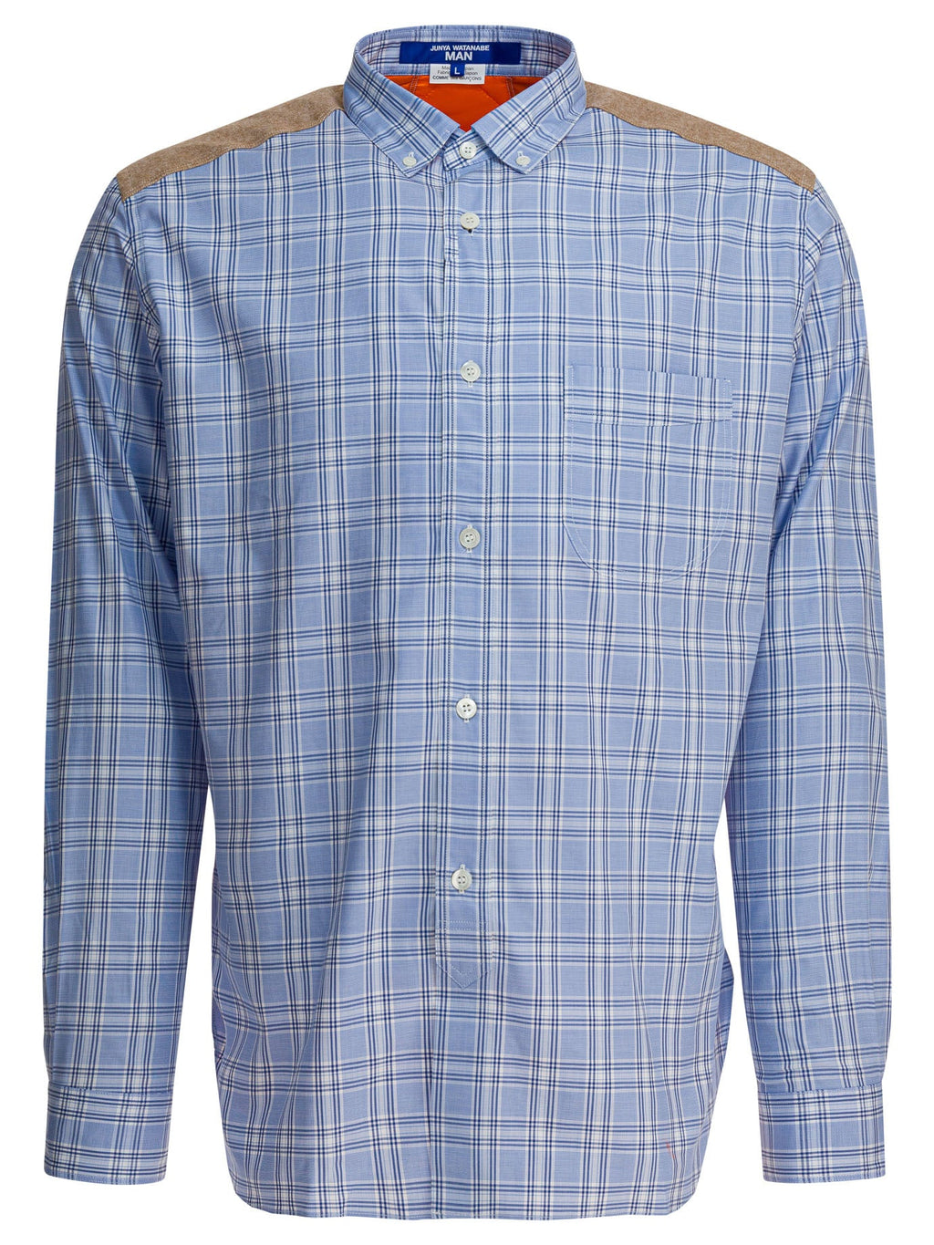 Junya Watanabe Man Check Shirt With Quilted Inserts
