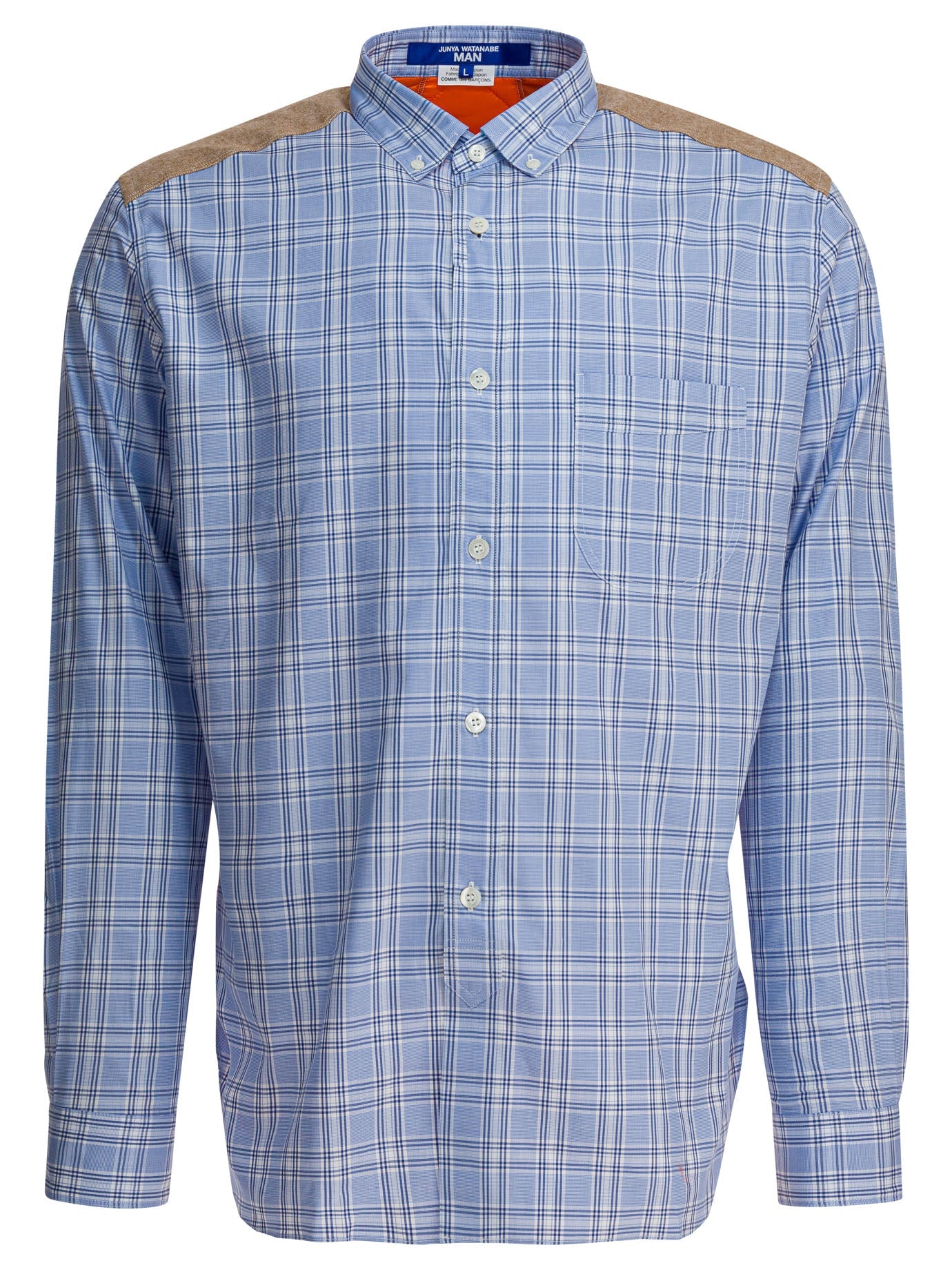 Junya Watanabe Man Check Shirt With Quilted Inserts