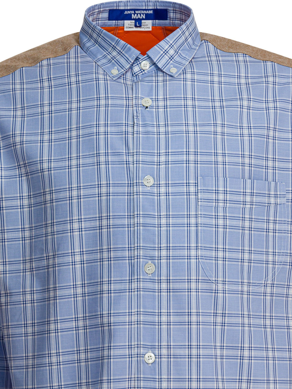 Junya Watanabe Man Check Shirt With Quilted Inserts