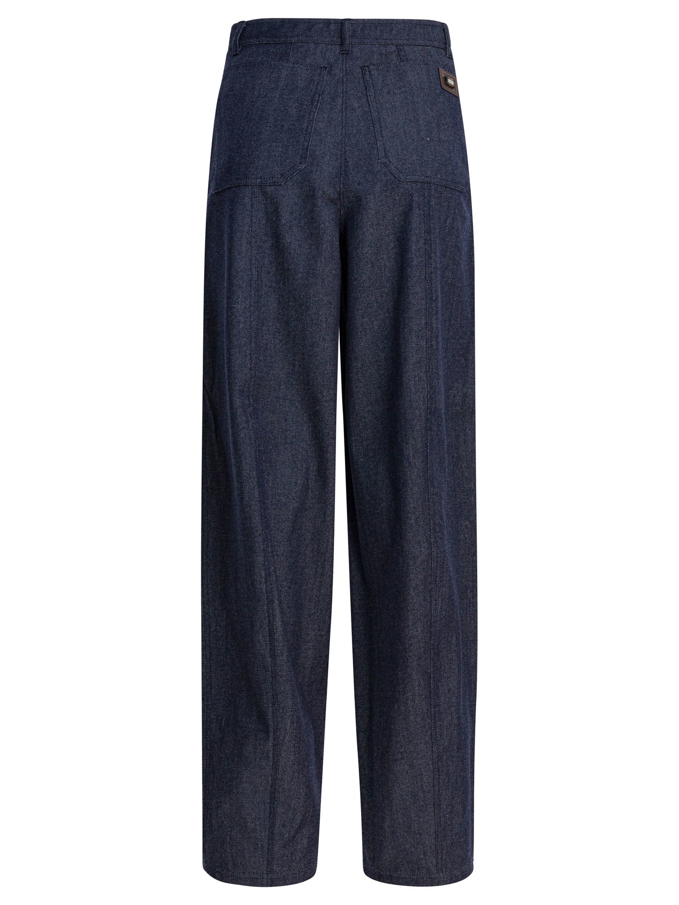 Max Mara Denim-effect Wool Pants