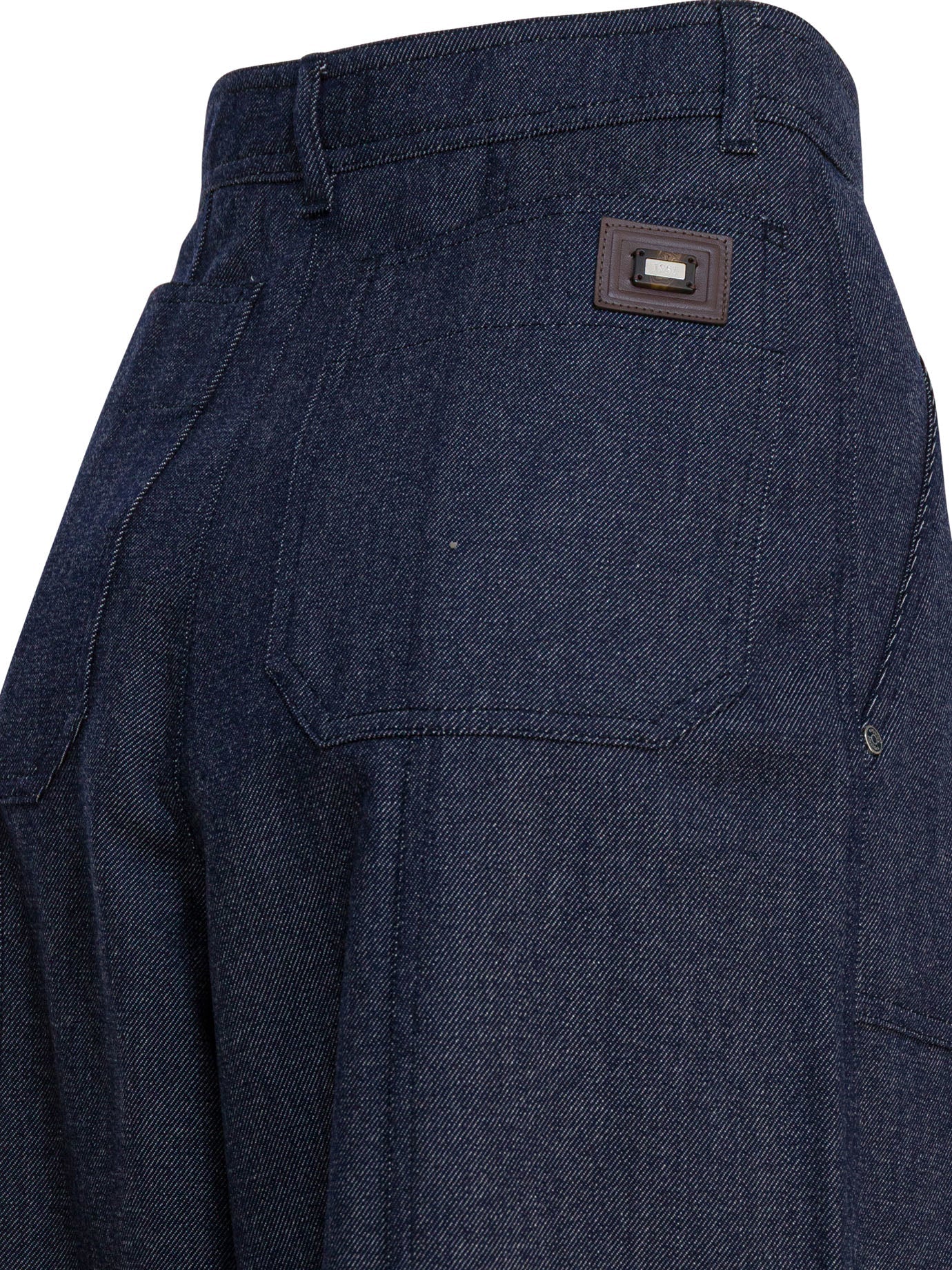 Max Mara Denim-effect Wool Pants