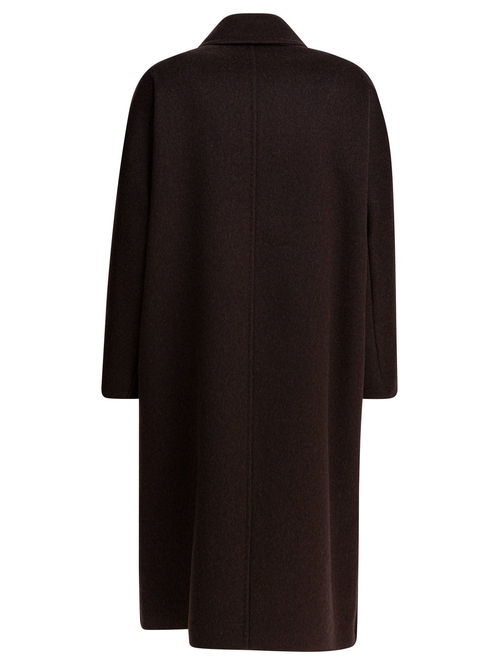 Max Mara Atelier Double Breasted Coat In Alpaca Wool And Cashmere
