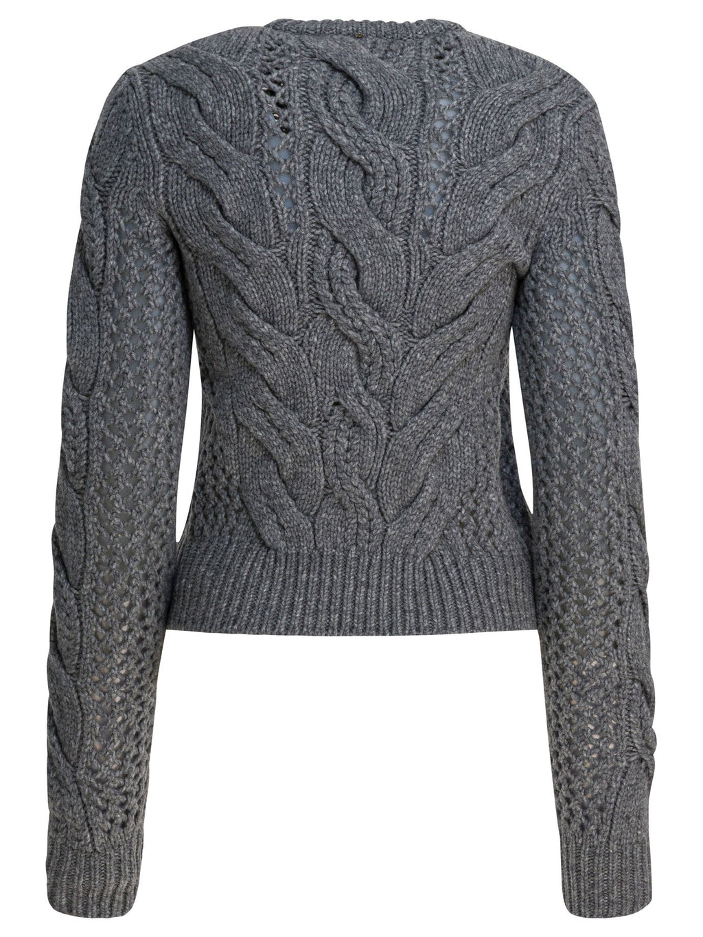 Max Mara Sportmax Wool-blend Crewneck Sweater With Braids