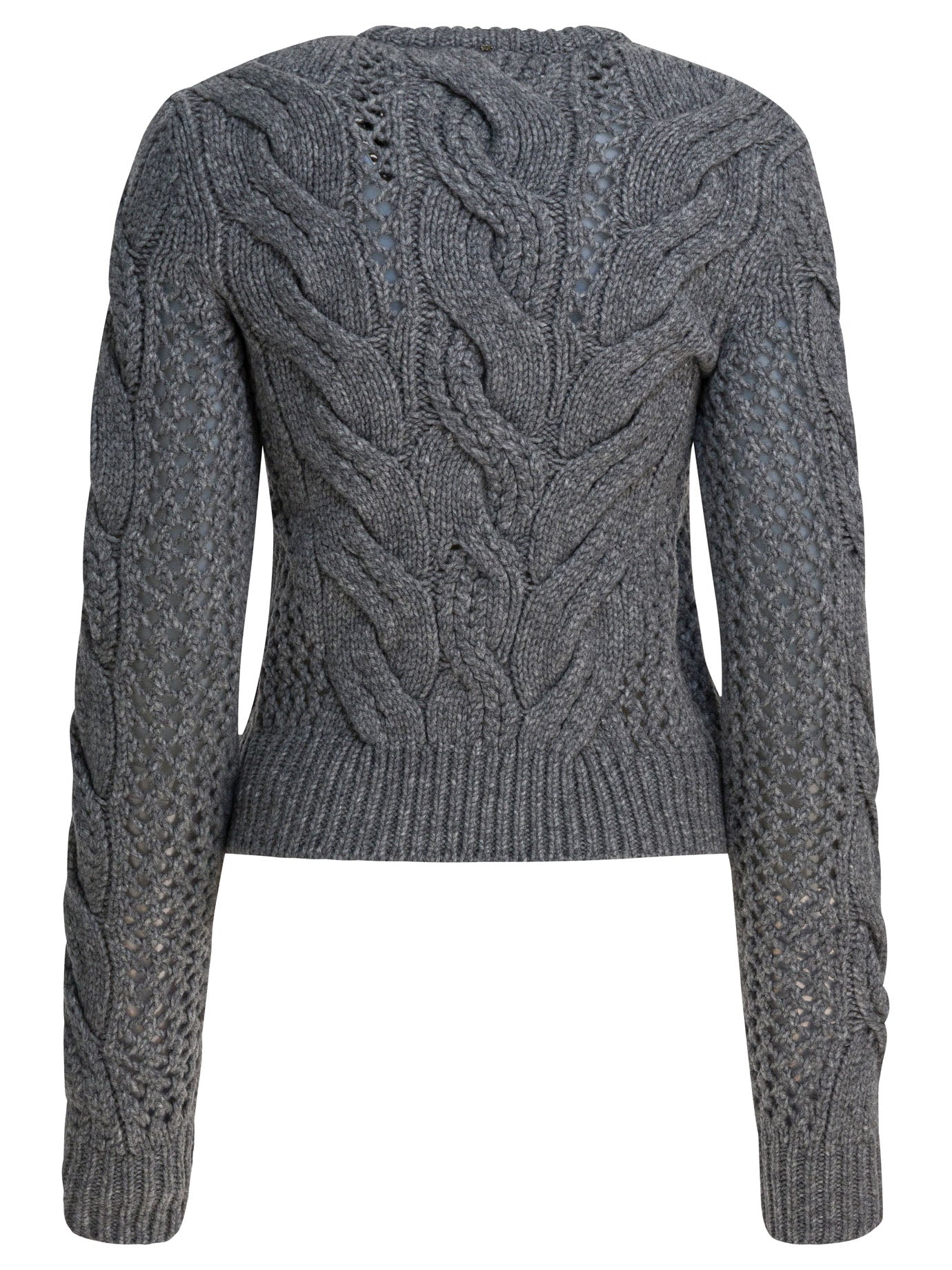 Max Mara Sportmax Wool-blend Crewneck Sweater With Braids