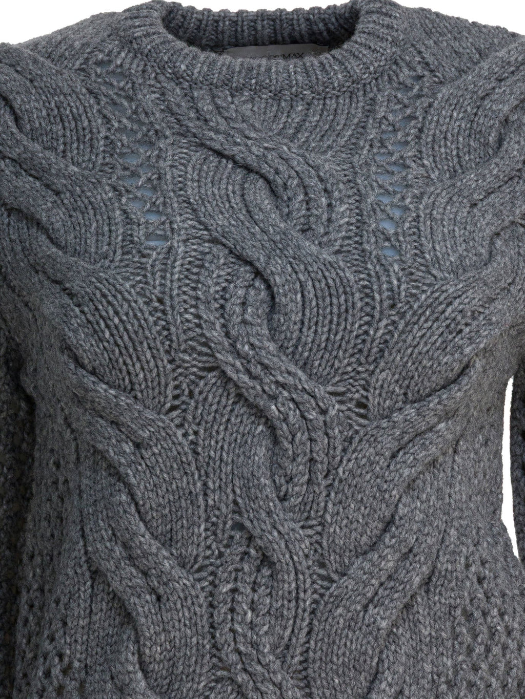 Max Mara Sportmax Wool-blend Crewneck Sweater With Braids