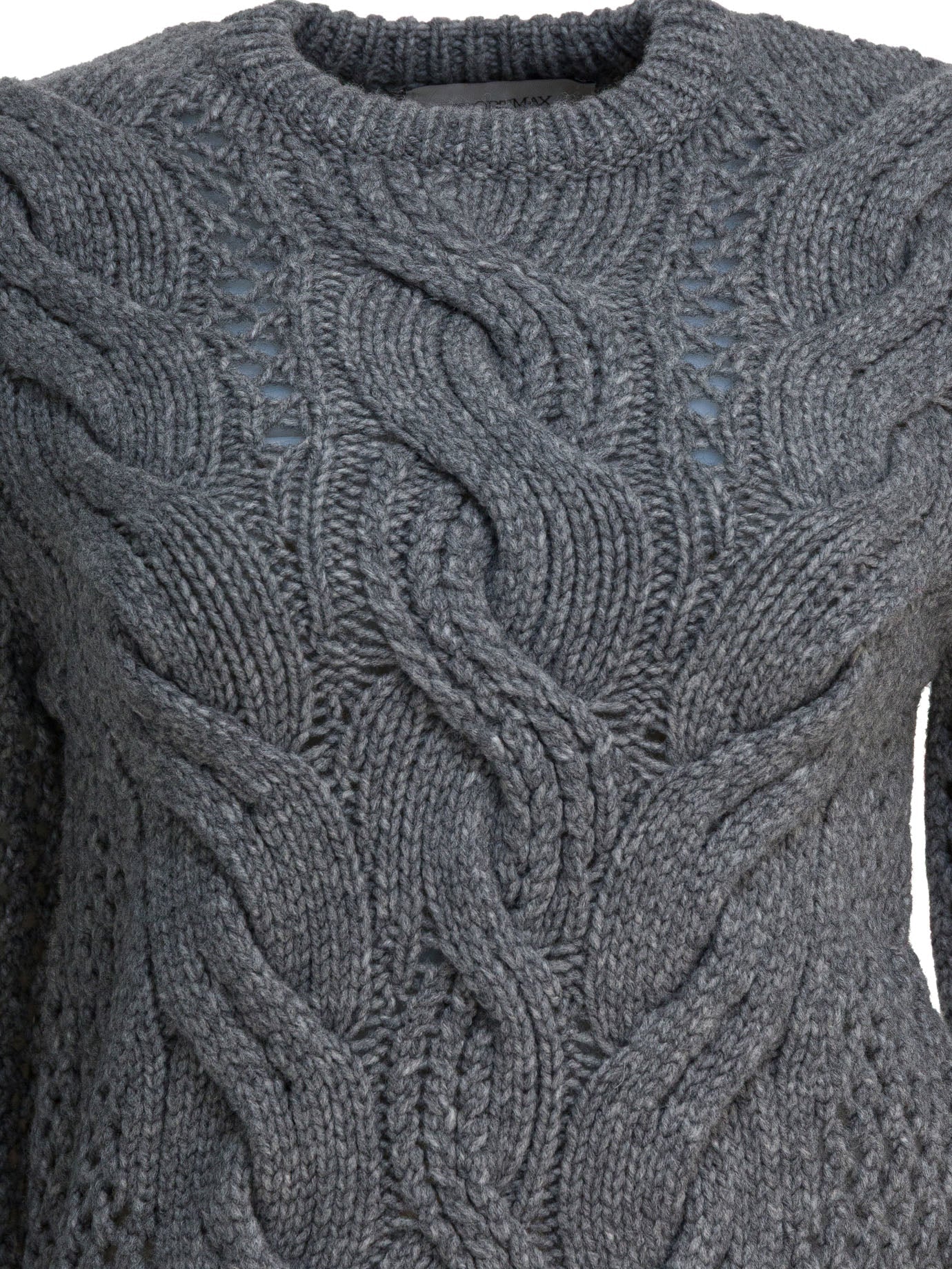 Max Mara Sportmax Wool-blend Crewneck Sweater With Braids