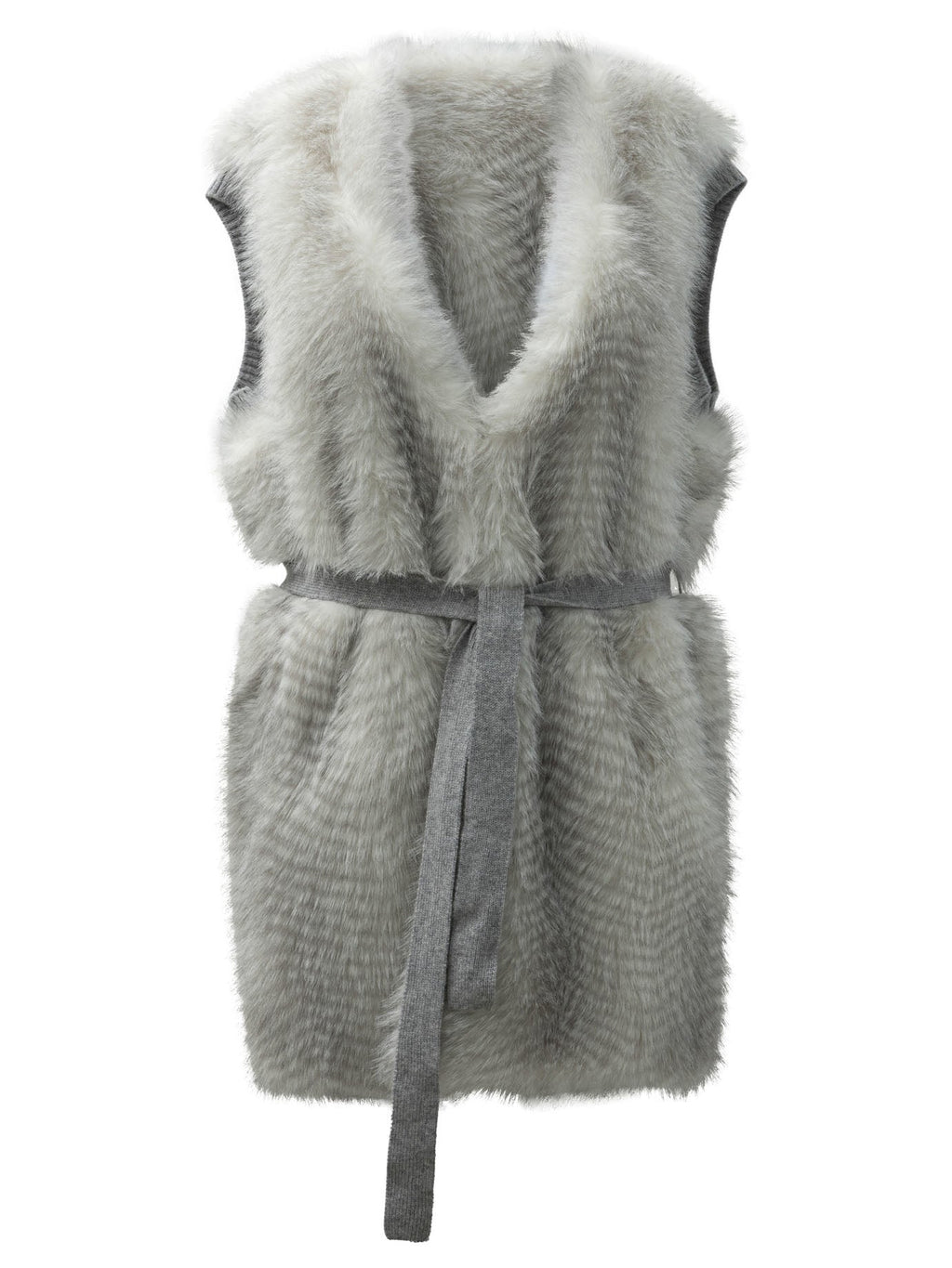 Max&moi Reversible Sleeveless Jacket With Belt