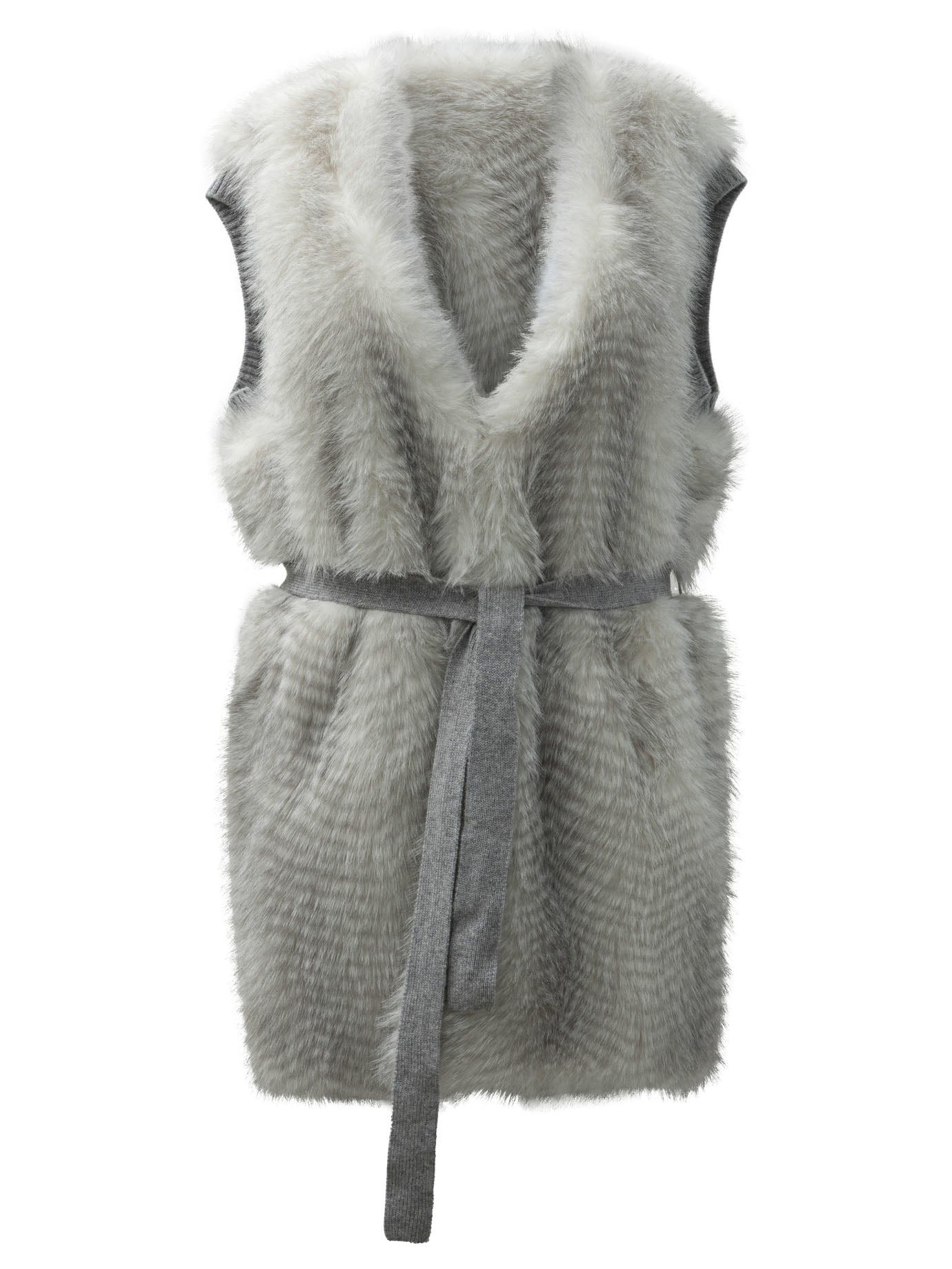 Max&moi Reversible Sleeveless Jacket With Belt