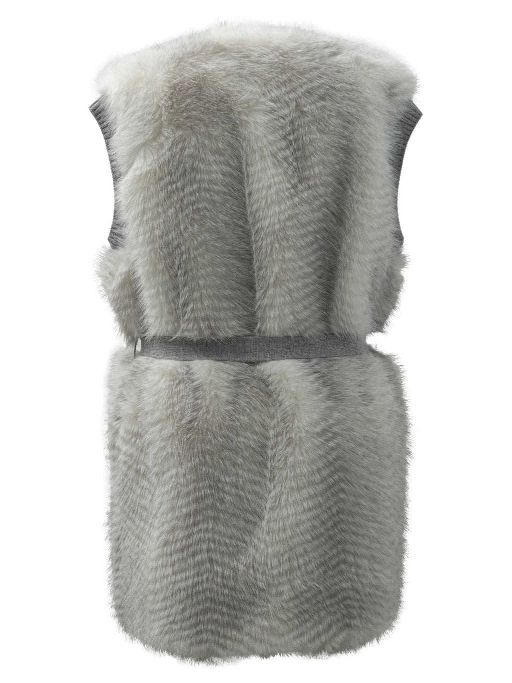 Max&moi Reversible Sleeveless Jacket With Belt