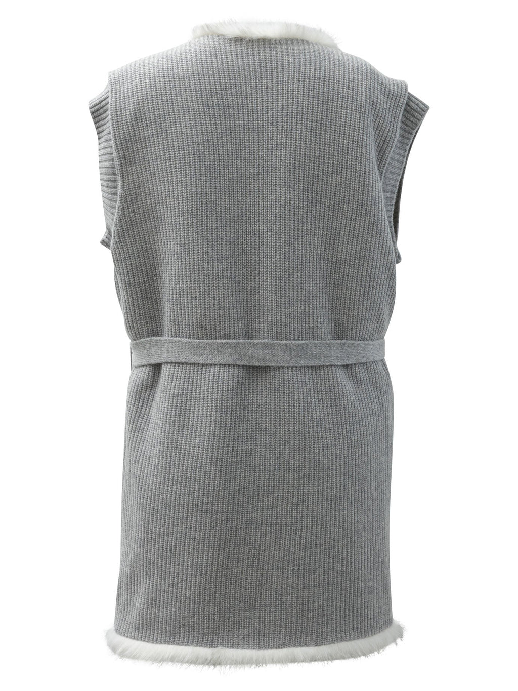 Max&moi Reversible Sleeveless Jacket With Belt